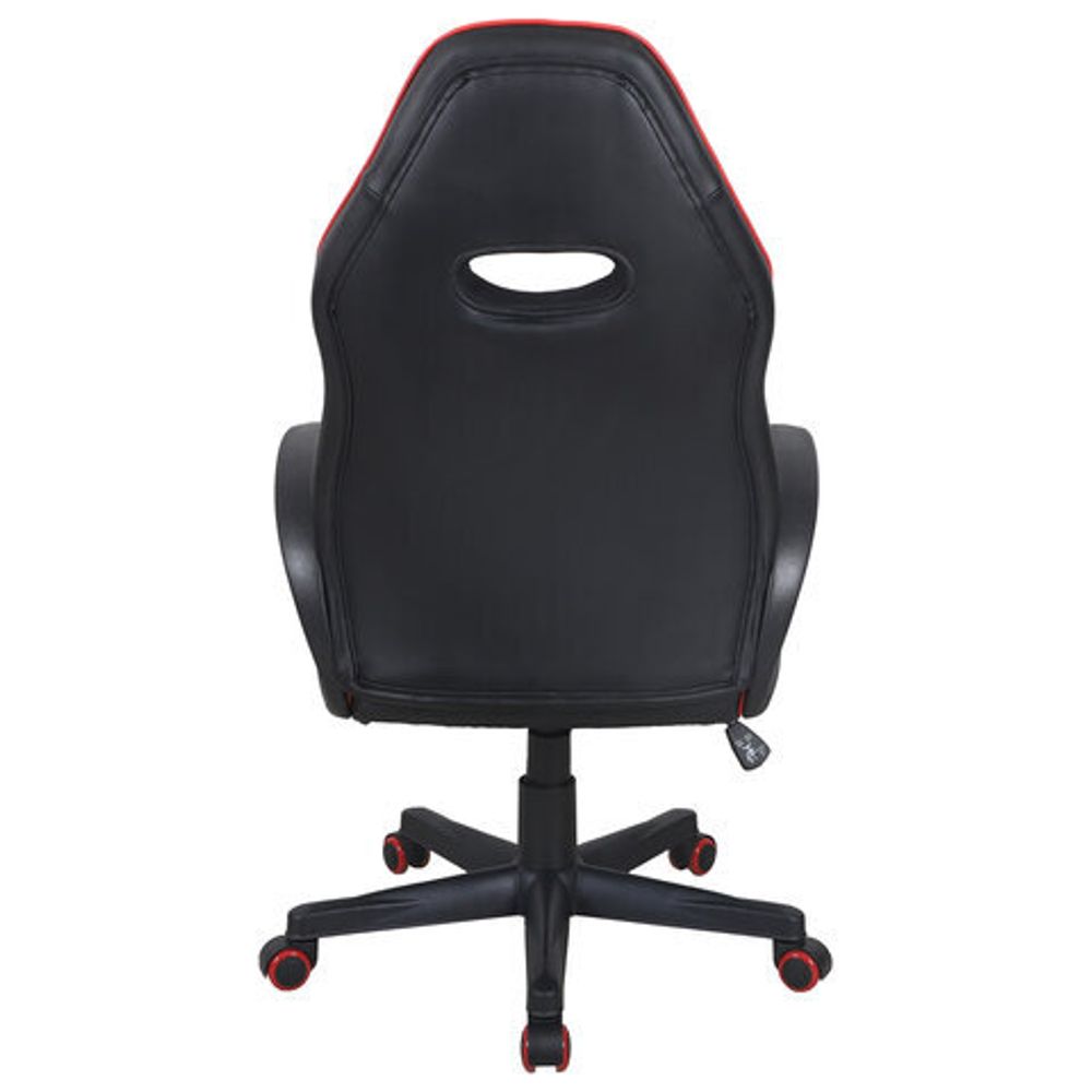 Кресло компьютерное BRABIX "Flame GM-004", экокожа, черное/красное, 532499