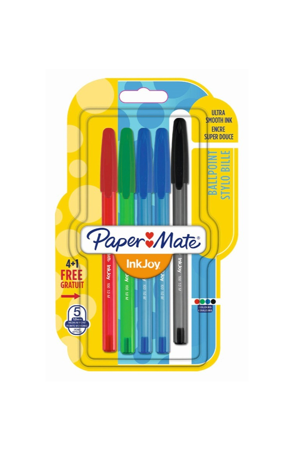Набор ручек шариковых Paper Mate InkJoy 5ш. ассорти 1956724
