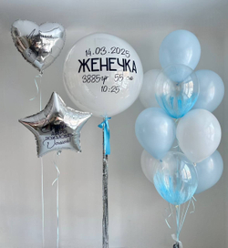 Воздушные шары с метрикой на выписку №3012
