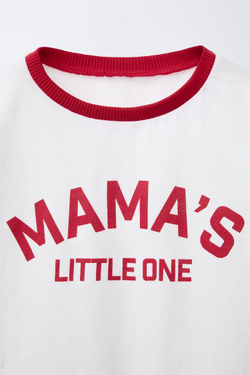 ZARA ФУТБОЛКА С НАДПИСЬЮ, БЕЛЫЙ