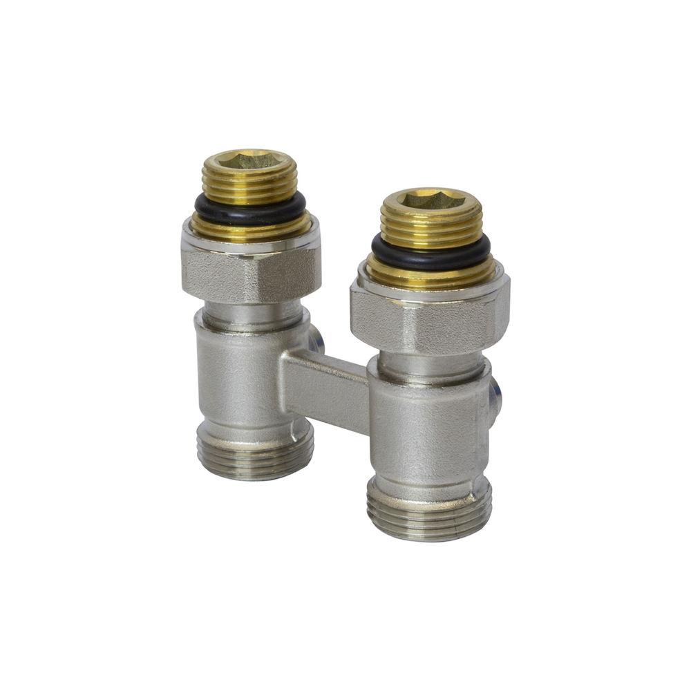 Узел нижнего подключения 1/2x3/4ЕК прямой двухтруб VRT