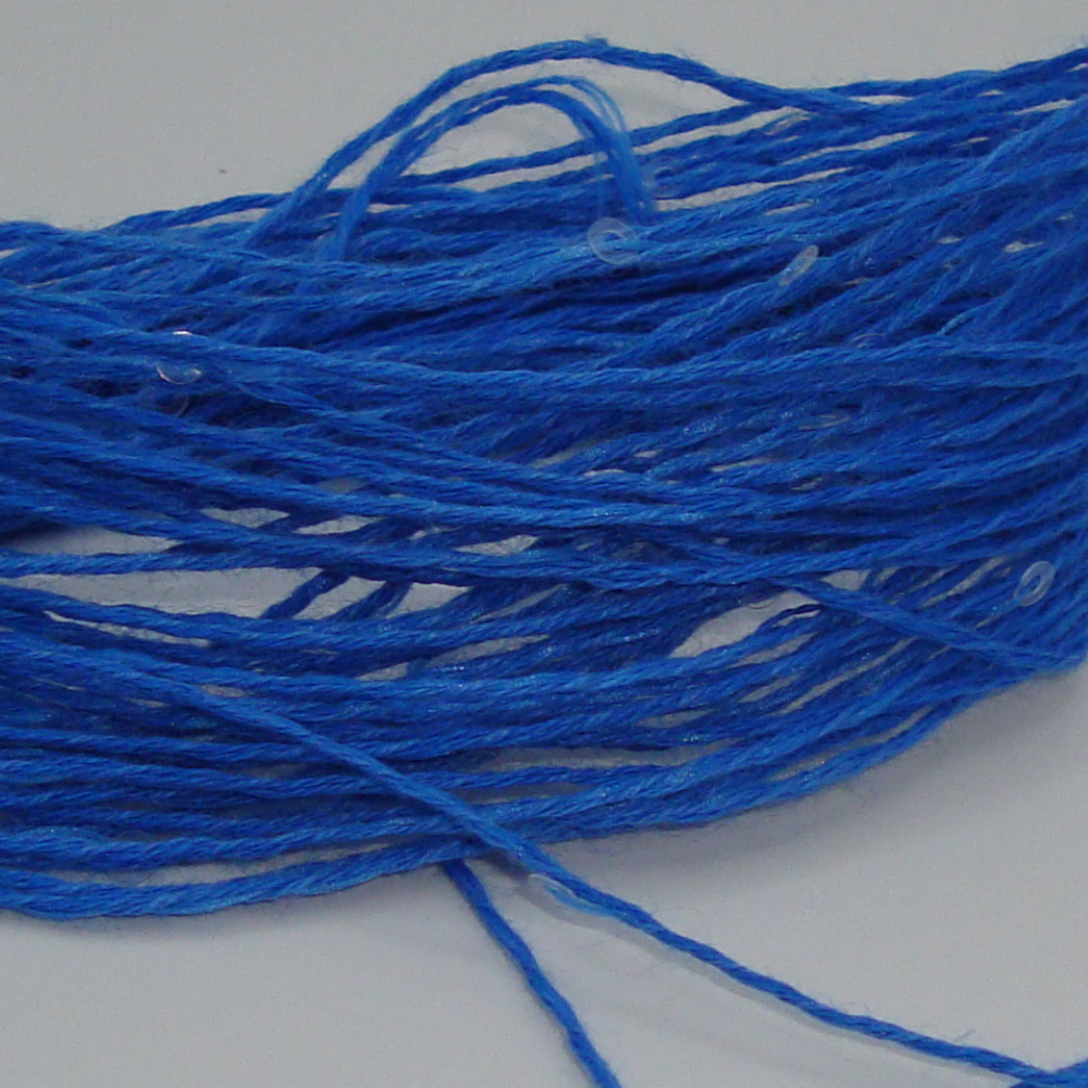 Бобинная пряжа Cotton Paillettes (Blu)