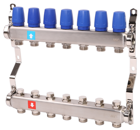 Коллекторная группа для отопления MVI MS.407.06 - 7 выходов