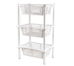 Этажерка с корзинками Krita 3-х секционная LM, слоновая кость