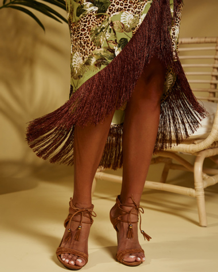 Сарафан "Safari" с бахромой.