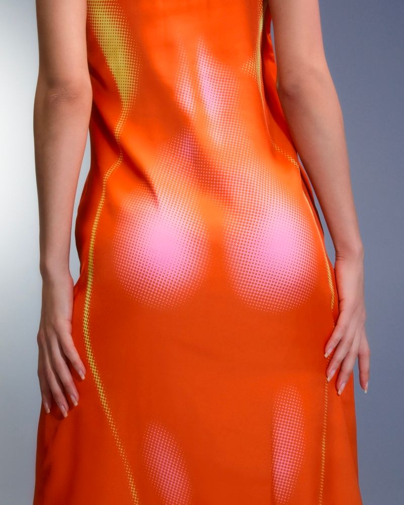 Платье-комбинация Topless orange