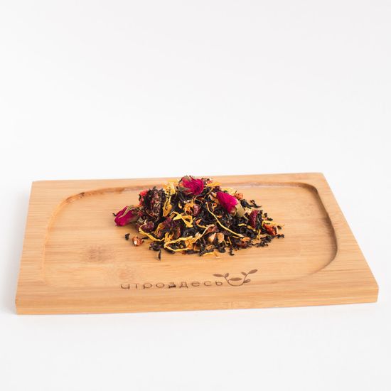 Чёрный чай листовой с ягодами Вечер у камина, 40г