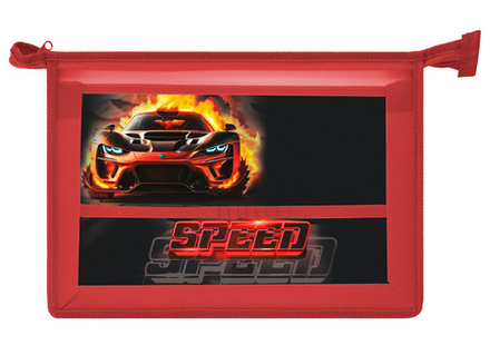 Папка д/труда А4 (325*230*100) 1отд. молния сверху, пластик "Race in desert"