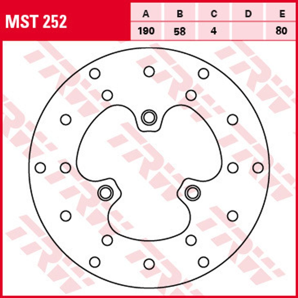 Диск тормозной TRW MST252