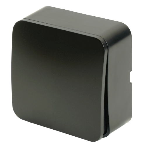 Выключатель открытой установки 1-клавишный, STEKKER, 250В, 10А, IP20, серия София, черный, MSW10-10-02 49291