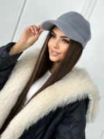 Шапка кепи зимняя с козырьком
