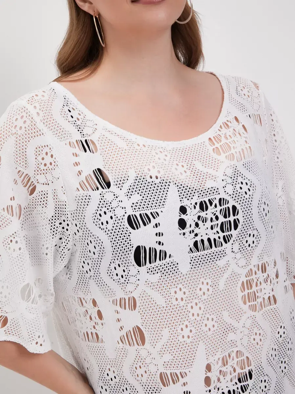 Платье туника пляжная накидка белая