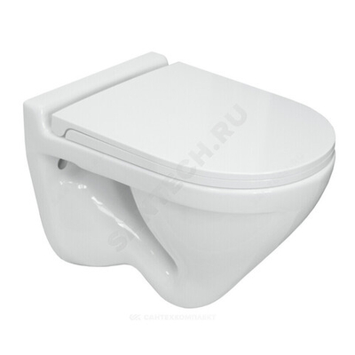 Унитаз подвесной горизонтальный выпуск с сиденьем дюропласт микролифт белый Attica Sanita Luxe WC.WH/Attica/DM/WHT.G/S1