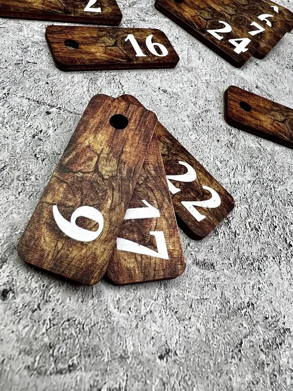 Бирки для ключей деревянные 2х5см