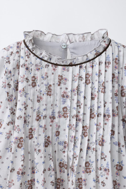 ZARA ПЛАТЬЕ В ЦВЕТОЧНЫЙ ПРИНТ, СЕРЫЙ