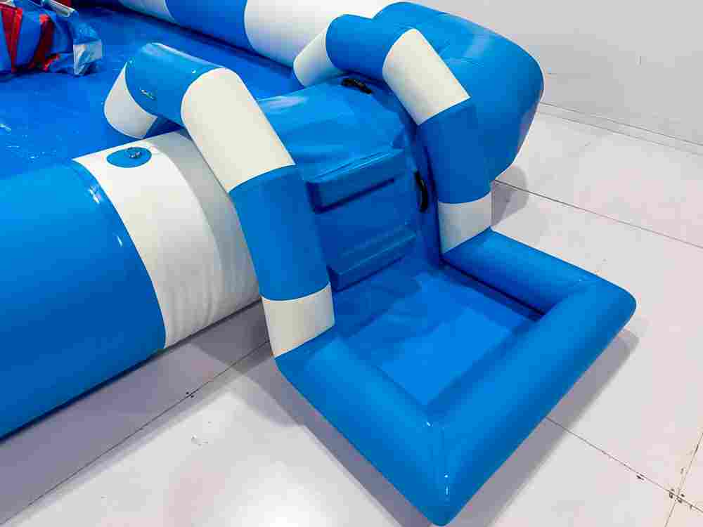 Надувная лестница для бассейна из ПВХ с бассейном, синий, 1,82*1,1*0,87 м