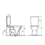 Унитаз-компакт "Альбано" R Slim МСМЛбезободк. (ниж.под,гор.выпуск, сид.полип.м/лифт2кн.арм.) КЕРАМИН