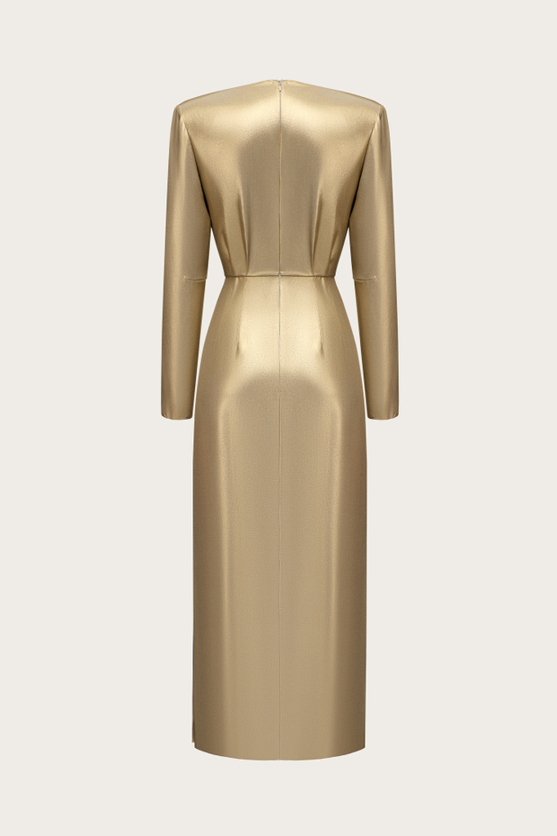 ПЛАТЬЕ ИЗ ШЕЛКА С НАПЫЛЕНИЕМ