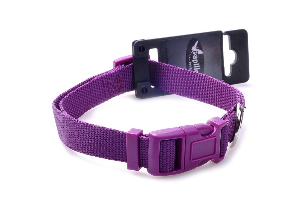 Papillon Нейлоновый ошейник 25мм - 48-70см, фиолетовый (Adjustable nylon collar, 25 mm x 48 - 70 cm, colour purple) 170204, 0,066 кг