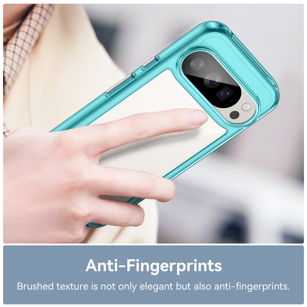 Противоударный чехол для смартфона Google Pixel 10 и 10 Pro, усиленные защитные рамки бирюзового цвета