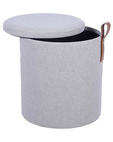 Пуф с ящиком Эркки рогожка S серый