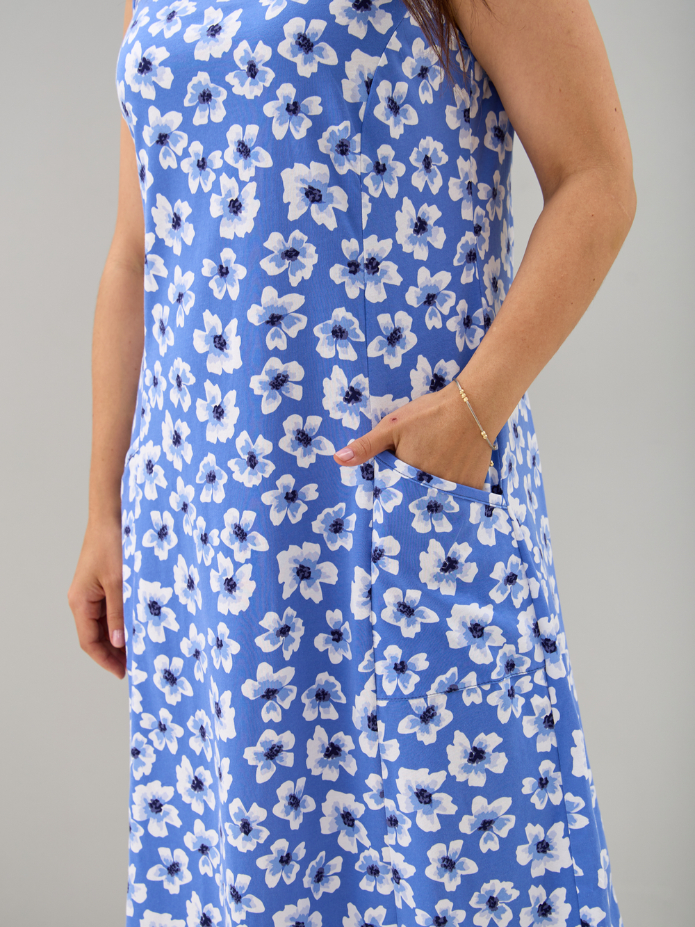 Платье П-012/голубой-мак