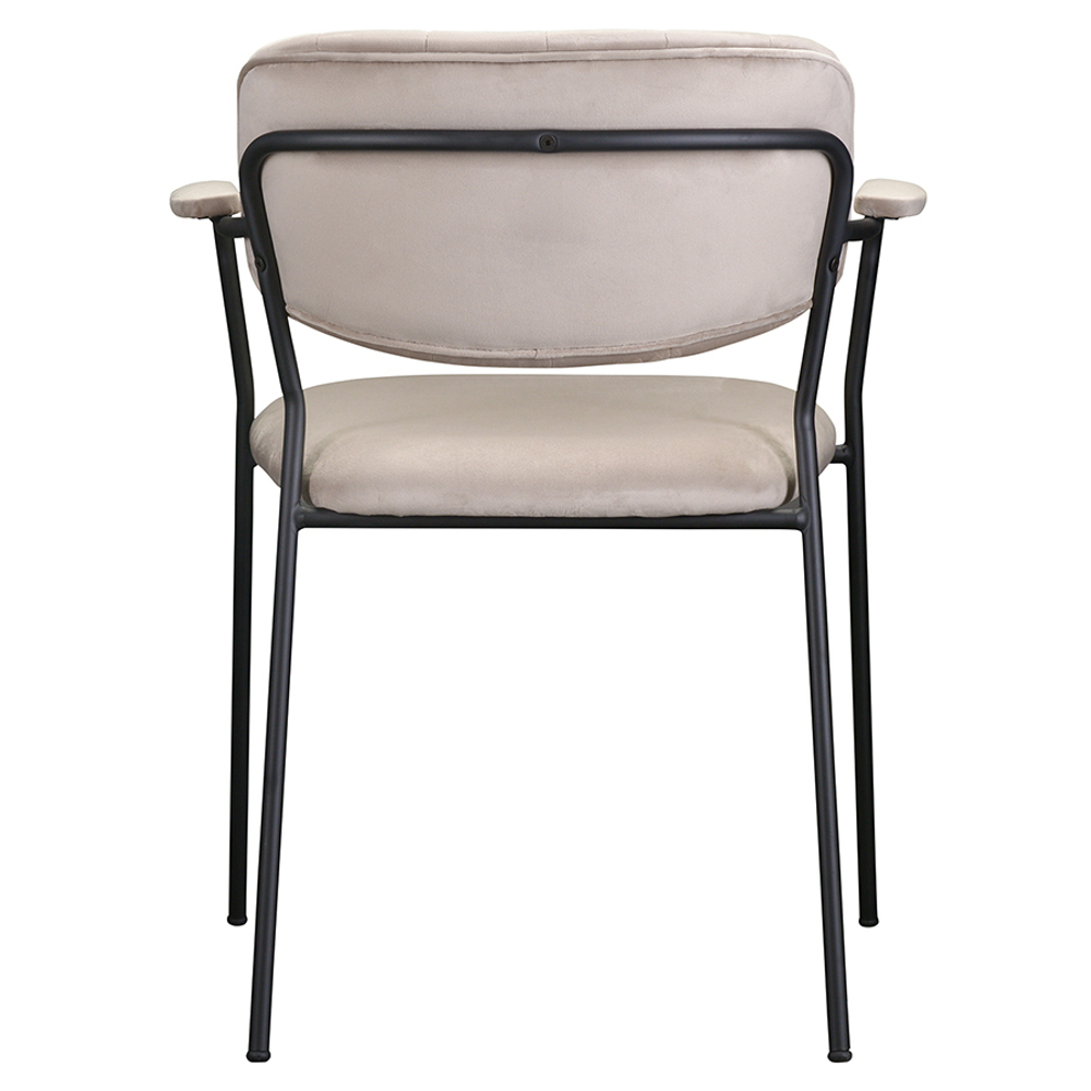 Стул Bergenson Bjorn Eirill, велюр, серо-бежевый