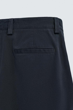 ZARA БРЮКИ КАРГО STRAIGHT FIT, МОРСКОЙ СИНИЙ