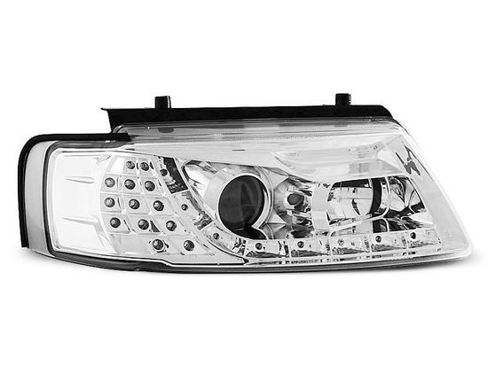 Передние фары VW Passat B5 daylight chrome