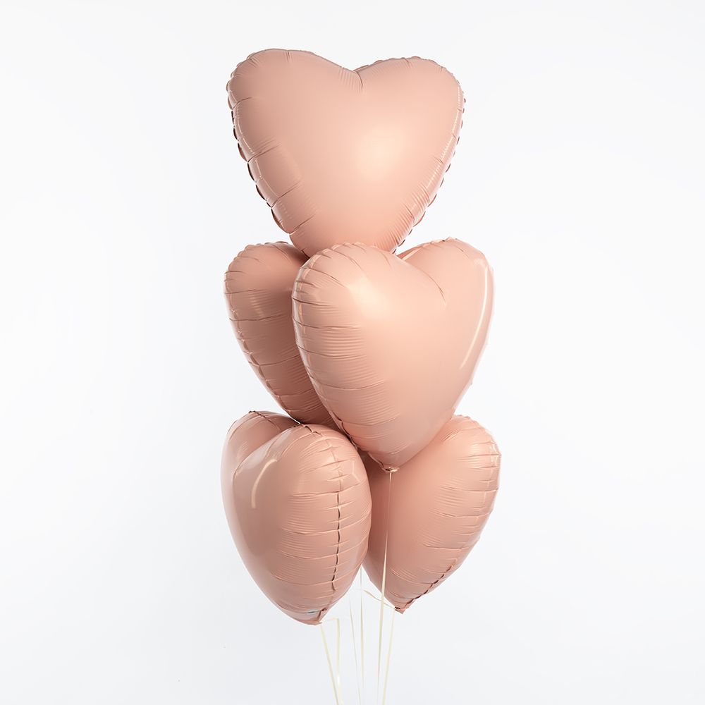Ag Шар Сердце 18'' / 46 см, Мистик Румяна сатин (БГ-15)  Изображение3