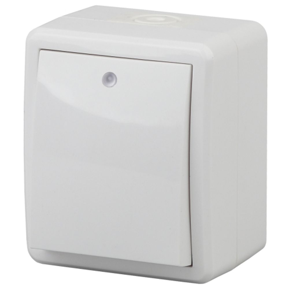 11-1402-01 ЭРА Выключатель с подсветкой IP54, 10АХ-250В, ОУ, Эра Эксперт, белый | Эра Эксперт