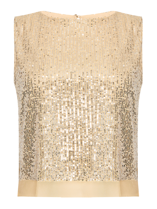 Блуза-топ из пайеток удлиненный