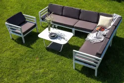 "Глория" модуль диванный правый, каркас из алюминия