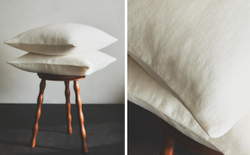 Zara Home наволочка декоративная из льна, молочный