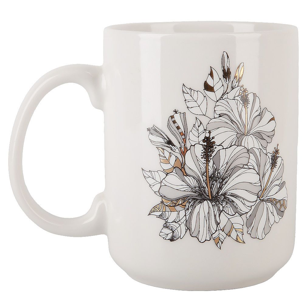 Кружка "Floristry" v=380мл (фарфор) (картонная цветная лента)