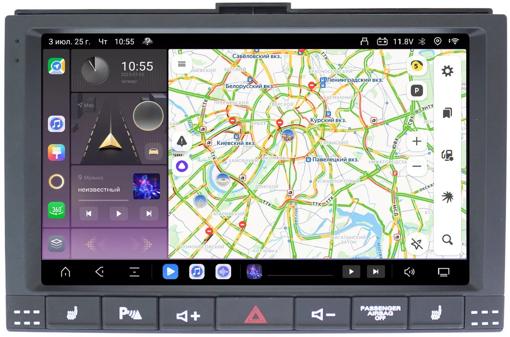 Магнитола для Volkswagen Touareg 2002-2010 - Kuberg QLed, Android 13, TS20, CarPlay, SIM-слот