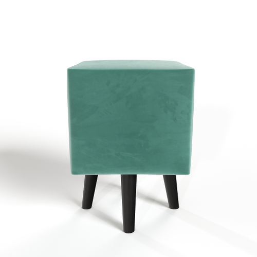 Пуф квадратный на высоких ножках Фантазёр Z-13 (Бирюзовый) в офис, дом, салон красоты, прихожая, гостиная, на кухню, в кафе, в зону ожидания, в коридор, к туалетному столику. Банкетка, подставка.