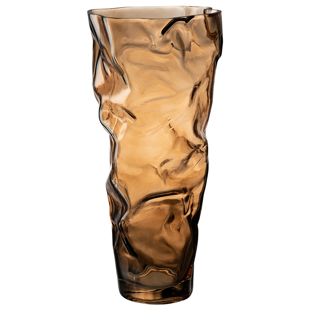 Ваза 32см Bergenson Bjorn Crumpl коричневая