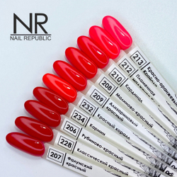 NR Гель-лак 213 - Красно-оранжевый Крайола