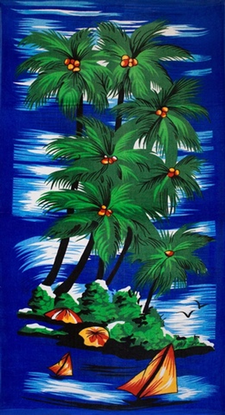 Пляжное полотенце с Островом 70*140 см (арт. 0207)