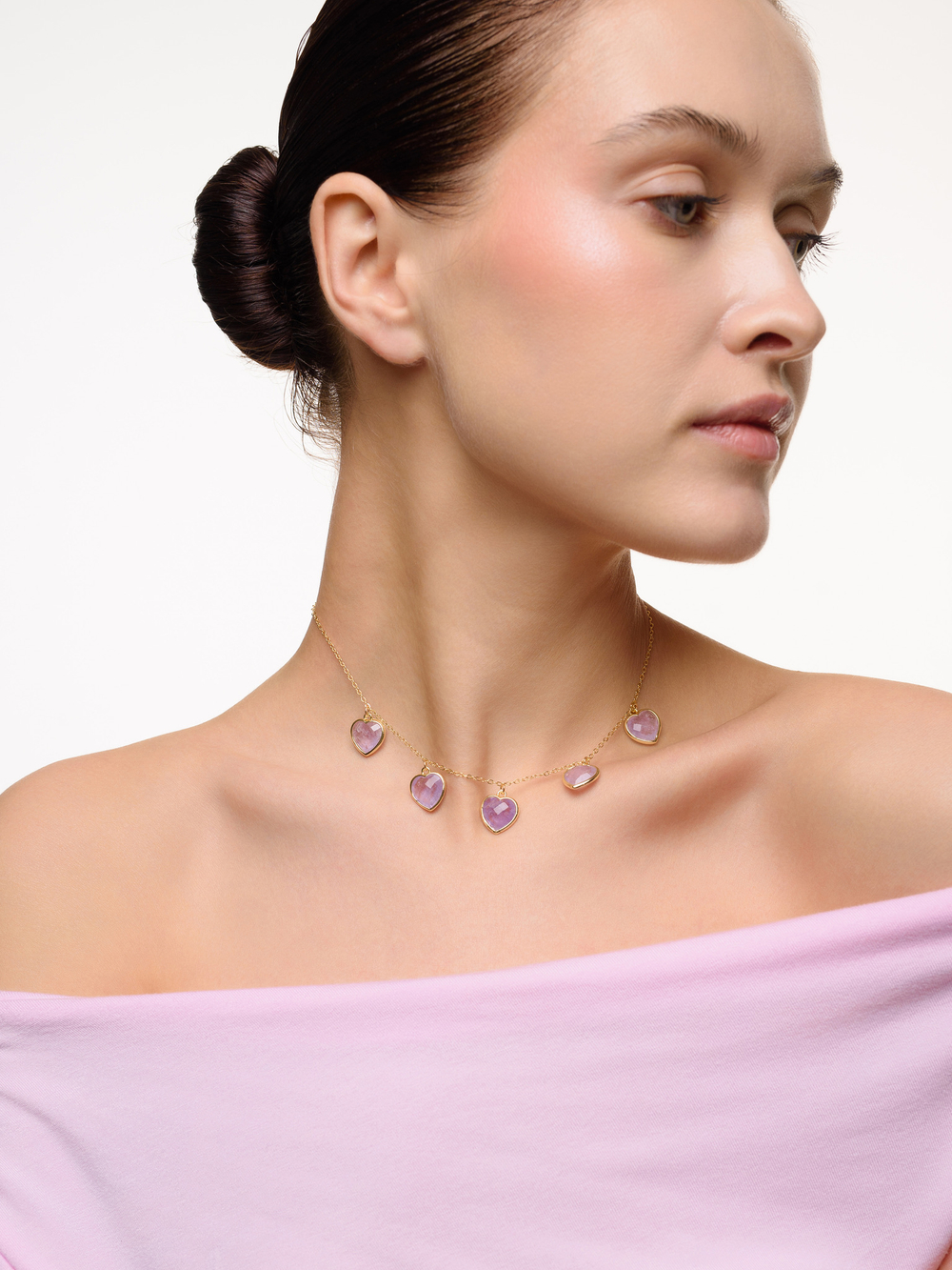 Чокер "Amour" с аметистом Gold