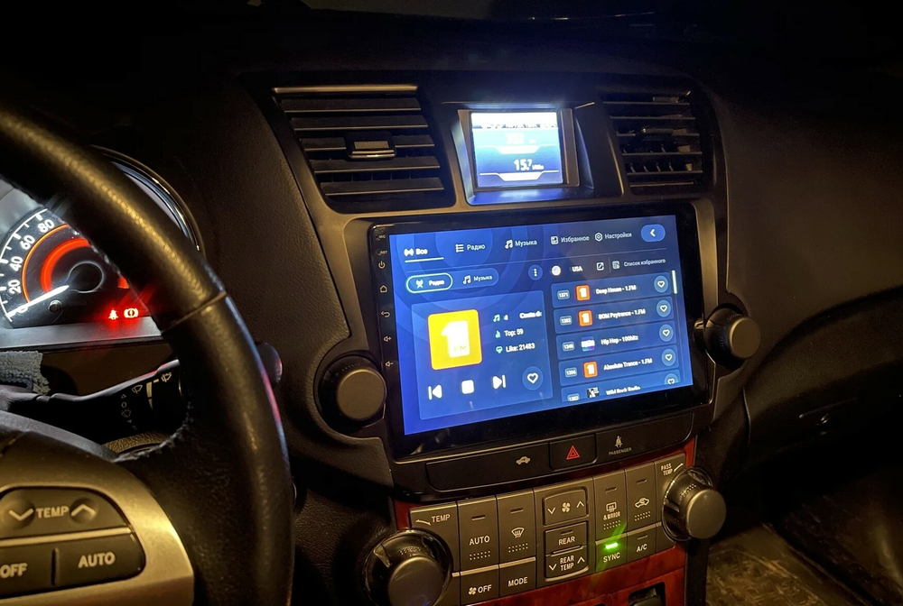 Магнитола для Toyota Highlander 2 U40 2007-2013 (крутилки активные) - Teyes CC3 на Android 10, QLED, ТОП процессор, 4Гб+32Гб, CarPlay, 4G SIM-слот