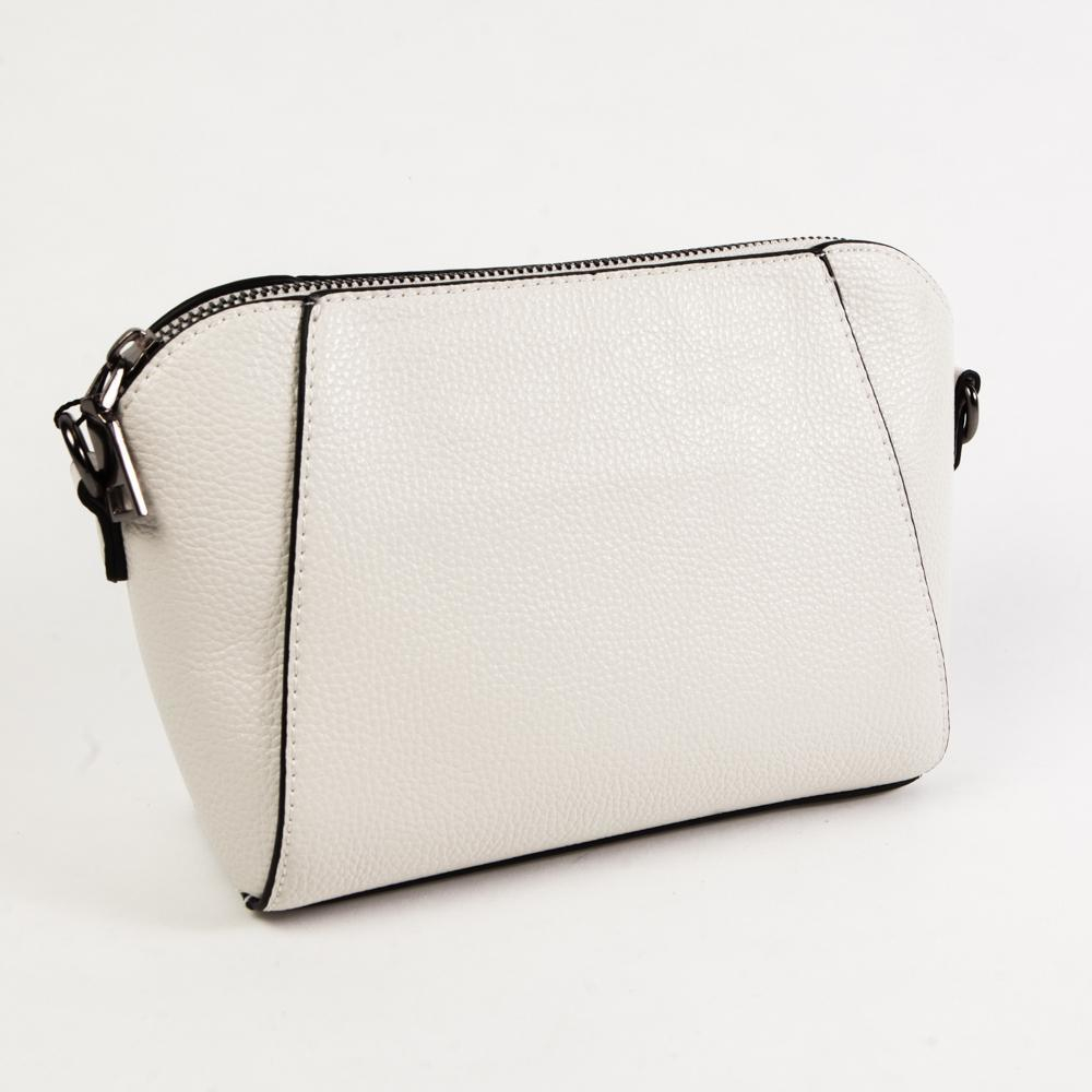 Маленький стильный женский повседневный клатч сумочка белого цвета из экокожи Dublecity DC801-2 White