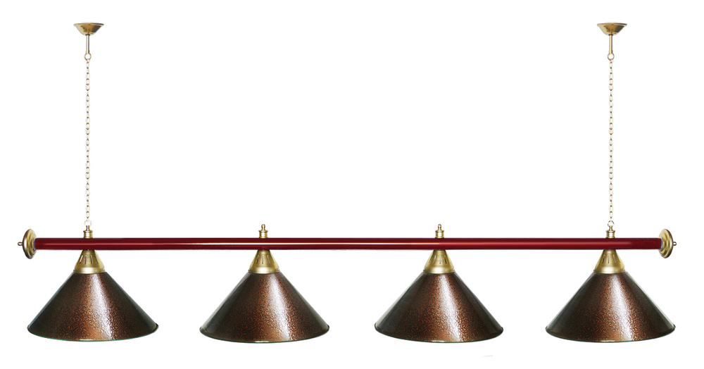 Лампа STARTBILLIARDS 4 пл. (плафоны золотые,штанга золотая,фурнитура золото)