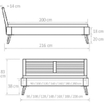 Кровать из массива дуба Lugos'Art