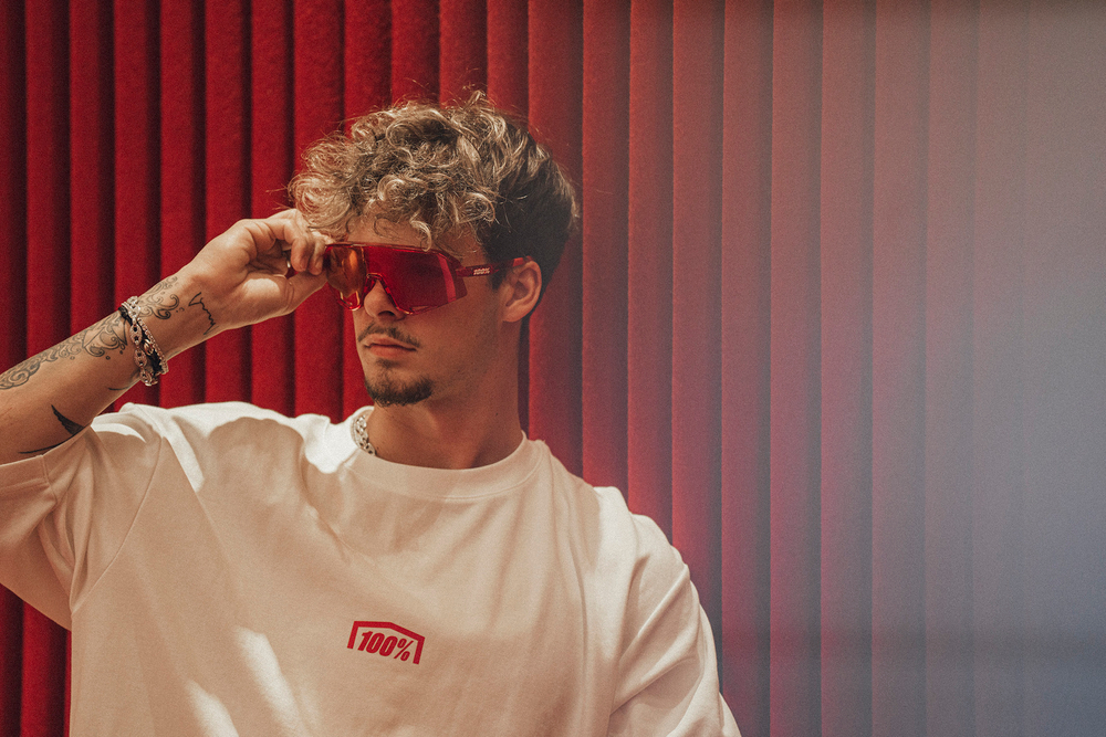 Спортивные очки с диоптриями 100% SLENDALE Campari Translucent Red - HiPER Fire Red Mirror Lens