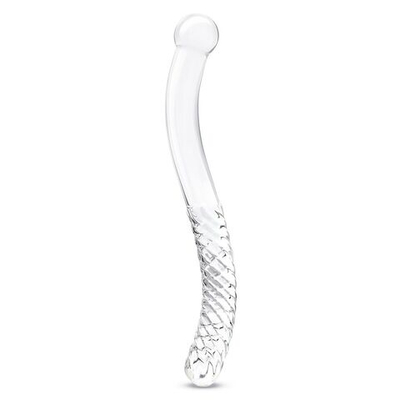 Стеклянный фаллоимитатор 11’’ Glass Pelvic Wand Double Ended - 28 см. (Цвет: синий)