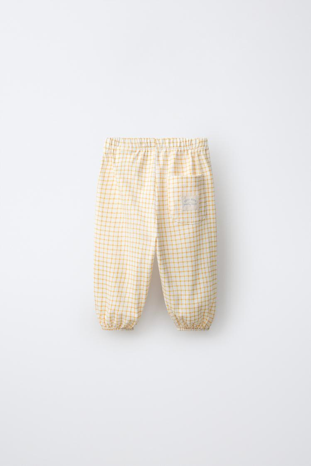 ZARA БРЮКИ В КЛЕТКУ, МЯГКИЙ ЖЕЛТЫЙ