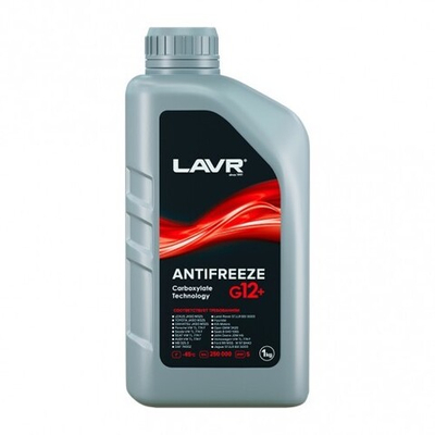 LAVR Охлаждающая жидкость Antifreeze G12+ -45°С, 1 л