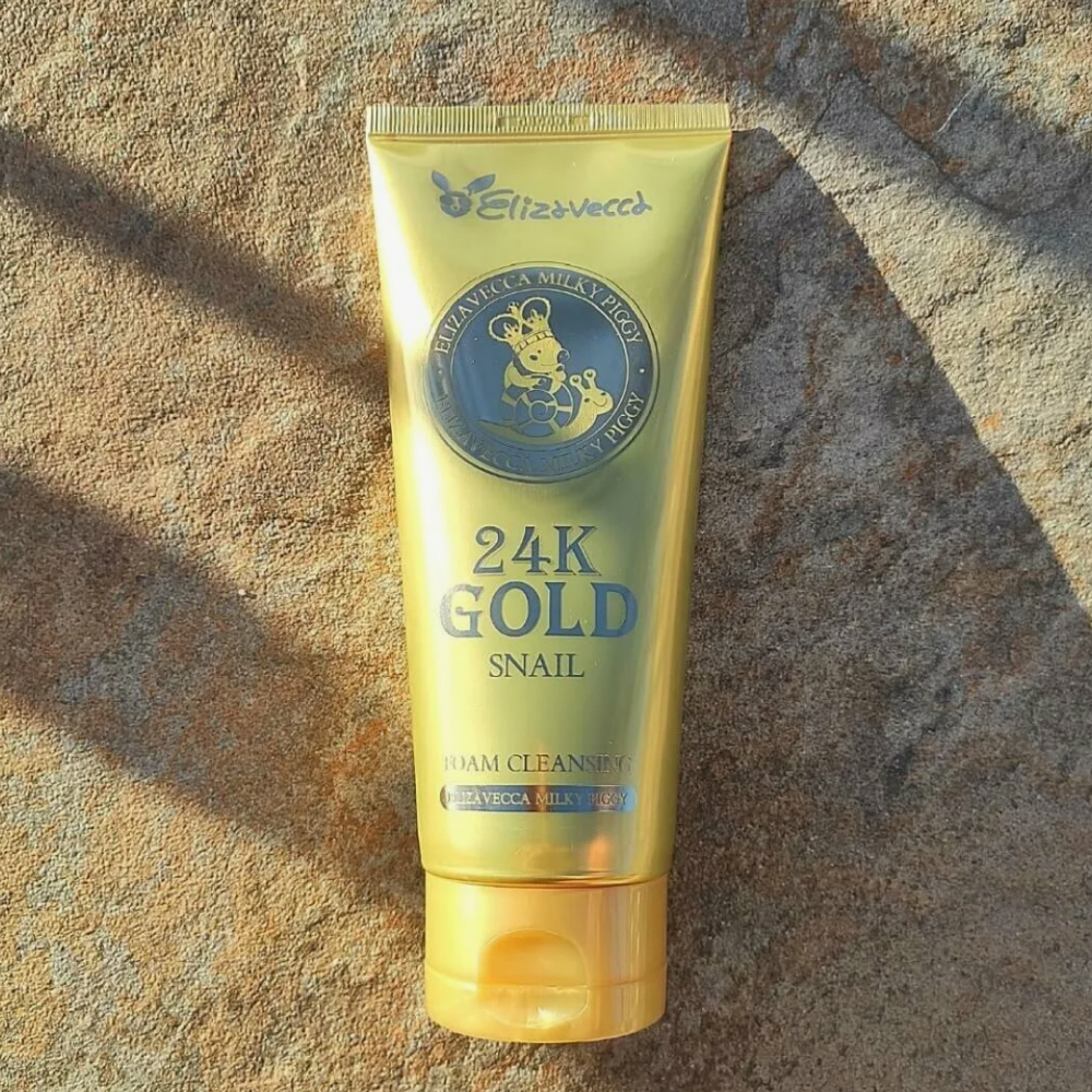 Пенка для умывания с золотом и улиткой Elizavecca 24k Gold Snail Cleansing Foam 180 мл.